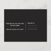 ブラック＆ゴールドの chic glam ジオメトリックパーティー招待状 インビテーションポストカード (裏面)