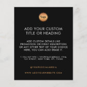 ブラック＆ゴールドカスタムビジネスロゴソーシャルメディア チラシ (正面)