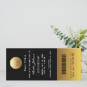 ブラック＆ゴールドパーティーチケット 招待状 (スタンド正面)