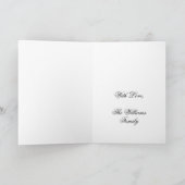 ブラック&ゴールドフェイクフォイルのクリスマスツリーエレガント シーズンカード (内部)