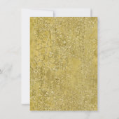 ブラック&ゴールドフェイクフォイル21歳の誕生日招待状 招待状 (裏面)