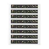 ブラック&ゴールドフォイルエレガントカードのラップのまわりにラベル ラップアラウンド宛名ラベル (シート)