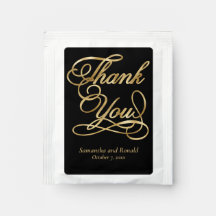 ブラック&ゴールドフォイルThank You Writhis 結婚's