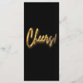 ブラック＆ゴールドプログラム 3Dゴールドテキスト ミニマルデザインマッチ メニュー (裏面)