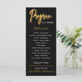 ブラック＆ゴールドプログラム 3Dゴールドテキスト ミニマルデザインマッチ メニュー (スタンド正面)