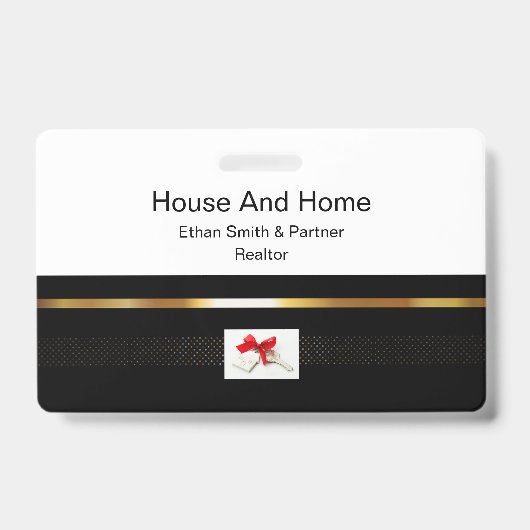 ブラック＆ゴールド不動産マーケティング紹介 バッジ (正面)