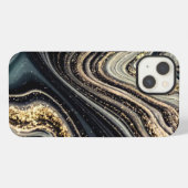 ブラック＆ゴールド抽象画 Case-Mate iPhoneケース iPhone 13ケース (裏面横)