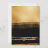 ブラック&ゴールド箔ブラシストローク甘い16誕生日 招待状 (裏面)