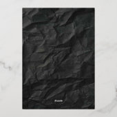 ブラック/ゴールド箔 テーブルカード No.1 箔招待状 (裏面)