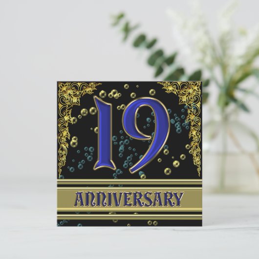 ブラック&ゴールド19周年パーティー 招待状 (スタンド正面)