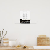 ブラック＆ゴールド アゲート大理石 サービス 価格 ポスター (キッチン)