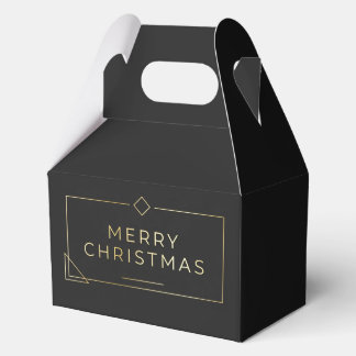 ブラック&ゴールド アールデコ調 クリスマス ギフトバッグ ボックス