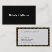 ブラック | ゴールド ウィーブ 名刺 (正面/裏面)