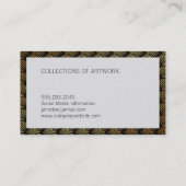 ブラック | ゴールド ウィーブ 名刺 (裏面)