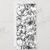 ブラック＆ゴールド エレガント ウェディングパーティ メニューカード 招待状 (裏面)