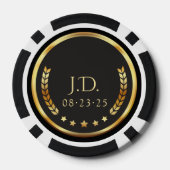 ブラック&ゴールド オーダーメイド カジノチップ (裏面)