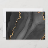 ブラック、ゴールド&グレーミストアゲート ウェディングRSVP招待状 招待状 (裏面)