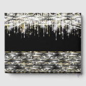 ブラック ゴールド シルバー スパークル ゲストブック (裏面)