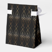 ブラック & ゴールド デコ テント フェイバーボックス (裏面サイド)