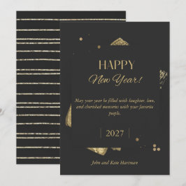 ブラック＆ゴールド ハッピーニューイヤー