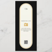 ブラック&ゴールド フラワー フラット メニュー (裏面)