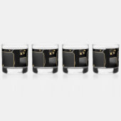 ブラック＆ゴールド ポーカーナイト ウイスキーグラス (左)