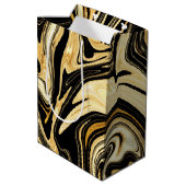 ブラック＆ゴールド ミディアムペーパーバッグ (裏面アングル)