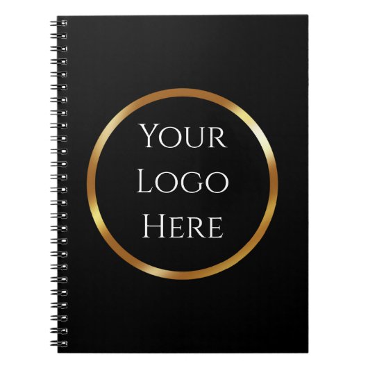 ブラック ゴールド ミニマリスト ノートブック (正面)