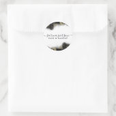 ブラック&ゴールド モダンアート 液体水彩インク ラウンドシール (バッグ)