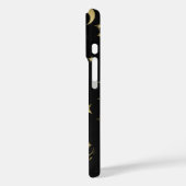 ブラック&ゴールド モダン セレスチャル ムーン スターズ Case-Mate iPhoneケース (裏面 / 左)