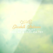 ブラック＆ゴールド レトロ タイポグラフィー ヘアスタイリスト カー ウィンドウサイン (シート3)