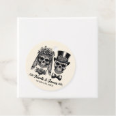 ブラック ゴールド ヴィンテージ スケルトン ウェディング フェイバータグ (インサイチュ)