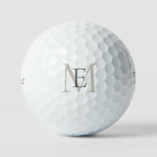 ブラック&ゴールド 大文字モノグラム Titleist VI ゴルフボール