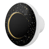 ブラック＆ゴールド 天体 月 マジック ルナ スターズ セラミックノブ (右)