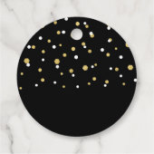 ブラック＆ゴールド | 現代の退職記念品 お礼 フェイバータグ (裏面)