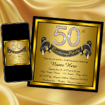 ブラック ゴールド 50歳の誕生日パーティー