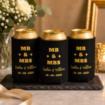 ブラック&ゴールド Mr & Mrs ウェディング