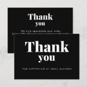 ブラック サンクス カード ロゴ 割引コード (正面/裏面)