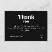 ブラック サンクス カード ロゴ 割引コード (裏面)