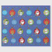 ブラック·サンタ·アンド·フレンズ ラッピングペーパー (フラット)