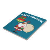 ブラック・サンタ・ウィズ・ギフト タイル (側面)