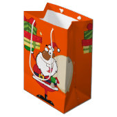 ブラック・サンタ・ウィズ・ギフト ミディアムペーパーバッグ (正面アングル)