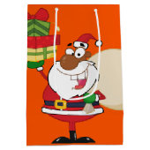 ブラック・サンタ・ウィズ・ギフト ミディアムペーパーバッグ (裏面)