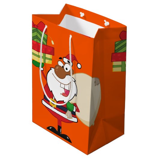 ブラック・サンタ・ウィズ・ギフト ミディアムペーパーバッグ (裏面アングル)