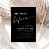 ブラック・ザ・ナイト・ビフォア・リハーサル・ディナー招待状 招待状