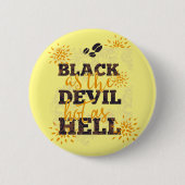 ブラック・ザ・悪魔のように熱く地獄のコーヒー 缶バッジ (正面)