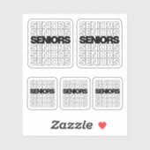 ブラック・シニア・シニアカスタムズ5人組み シール (シート)