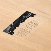 ブラック・シルバーが最初の聖餐式を上げる アクリル招待状 (レイダウン)