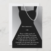 ブラック＆シルバーのタキシード招待状 | モダン フォーマル 招待状 (裏面)