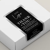 ブラック&シルバーのロゴビジネスのご注文ありがとうございます ラベル